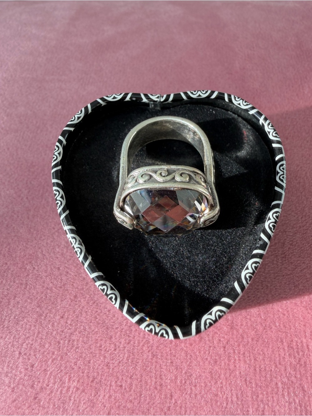 Brighton Venus Sterling Silver Plated Statement Ring - Size 7 - Picture 4 of 11